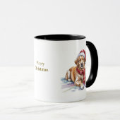 Dog Lovers Christmas Coffee Mug Mok (Voorkant rechts)