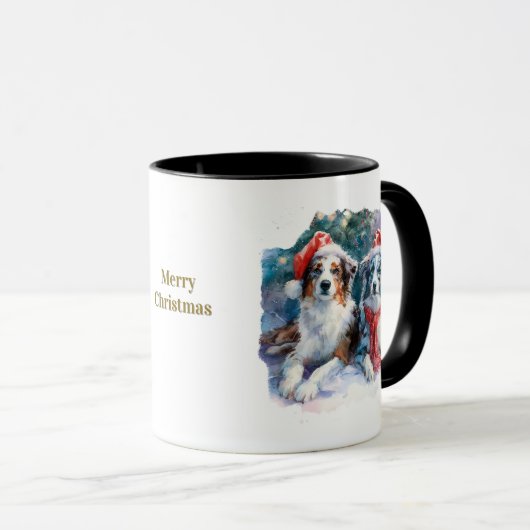 Dog Lovers Christmas Coffee Mug Mok (Voorkant rechts)