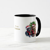 Dog Lovers Christmas Coffee Mug Mok (Voorkant rechts)