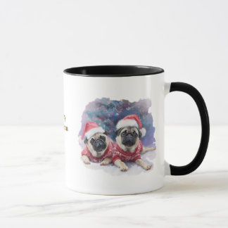 Dog Lovers Christmas Coffee Mug/Pug Mok