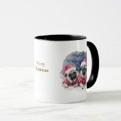 Dog Lovers Christmas Coffee Mug/Pug Mok (Voorkant rechts)