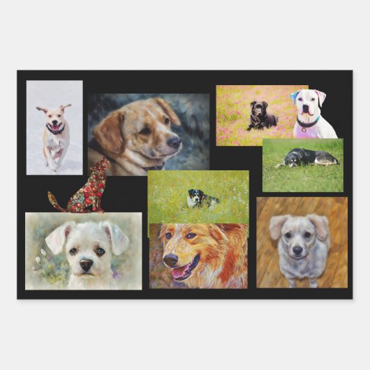 Dog Lovers Dogs Art Wrapping Craft Paper Personal (Voorkant)