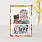 Dog Lovers Fur Baby Friendship Card Kaart (Gele Bloem)