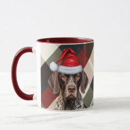Dog Lover's Shorthair Pointer Holiday Plaid Mok