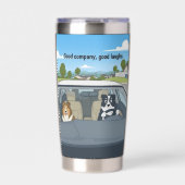 Dog lovers water bottle, Sheltie & border collie Geïsoleerde Drinkbeker (Voorkant)