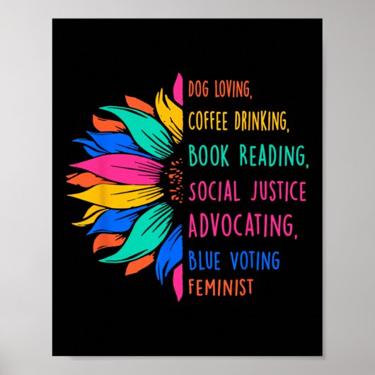 Dog Loving Coffee Drink boek lezen Social Jus Poster (Voorkant)