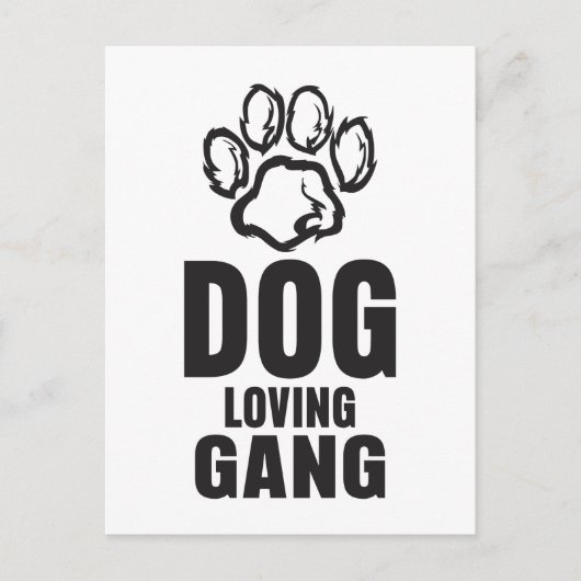 Dog Loving Gang Briefkaart (Voorkant)