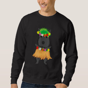 Dog Luau Party Aloha Hawaii Hula Scottish Terrier Trui