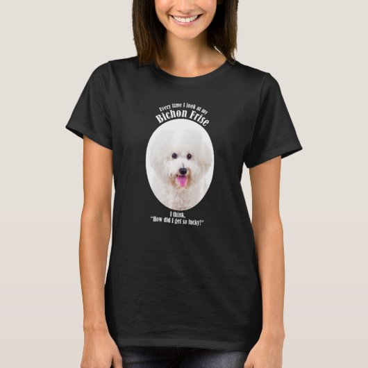 Dog Lucky Bichon T-shirt (Voorkant)