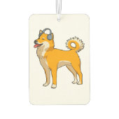 Dog Luisteren naar muziek Luchtverfrisser (Achterkant)