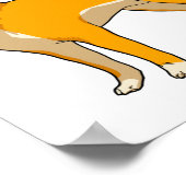 Dog Luisteren naar muziek Poster (Hoek)