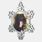 Dog Luke Tin Sneeuwvlok Ornament (Rechts)