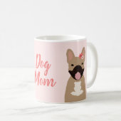 Dog Ma French Bulldogs Smiling Flowers Pink Koffiemok (Voorkant rechts)