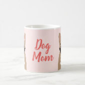 Dog Ma French Bulldogs Smiling Flowers Pink Koffiemok (Center)