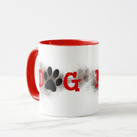 Dog Ma Pawprints met Dirt Mok (Voorkant links)