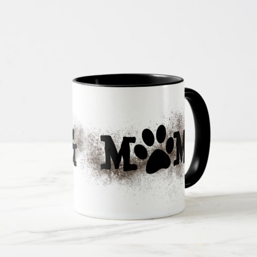 Dog Ma Pawprints met Dirt Mok (Voorkant rechts)