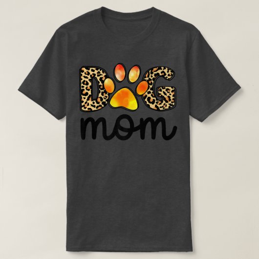 Dog Ma Pet Lover Funny Leopard Dog Paw Premium T- T-shirt (Design voorkant)