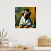 Dog Mad Scientist Poster (Keuken)