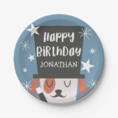 Dog Magic Show Birthday Party Papieren Bordje (Voorkant)