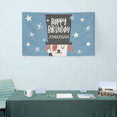 Dog Magicische kinderen Achtergrondblokkering op f Spandoek (Beurs)