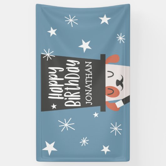 Dog Magicische kinderen Achtergrondblokkering op f Spandoek (Verticaal)