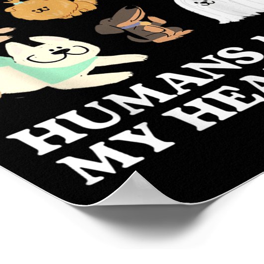 Dog Makes Happy Humans Make My Head Hurt Dog Owner Poster (Hoek)