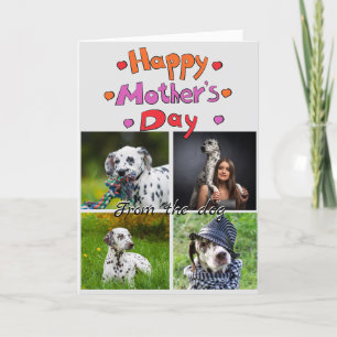 Dog mam...4 foto, aangepaste collage kaart