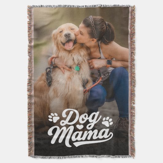 Dog mam aangepaste foto deken (Voorkant Verticaal)