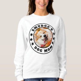 Dog Mam Aangepaste foto en naam Sweatshirt