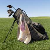 Dog Mam Aangepaste foto Golfhanddoek (Groen)