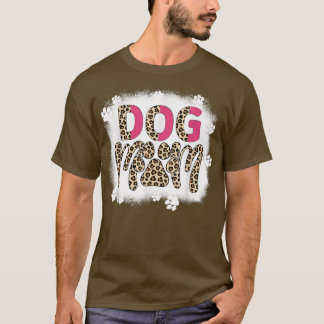 Dog mam Bleaching Leopard Dog Paw Pet Lover Mama M T-shirt