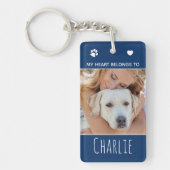 Dog mam Blue Foto Sleutelhanger (Voorkant)