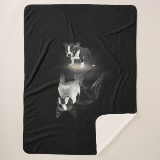 Dog Mam BostonTerrier Hondenliefhebber Gift Moeder Sherpa Deken