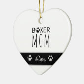 Dog mam Boxer - Persoonlijke schilderafdrukken Keramisch Ornament (Links)