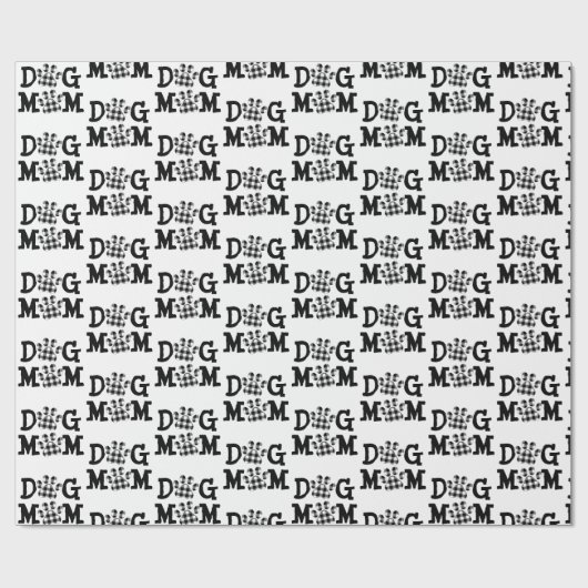 Dog mam Buffalo Pset Dog Prints Cadeaupapier (Vlak)