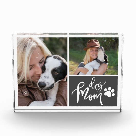 Dog Mam Cadeau Fotocollage Afbeelding Blok (Voorkant)