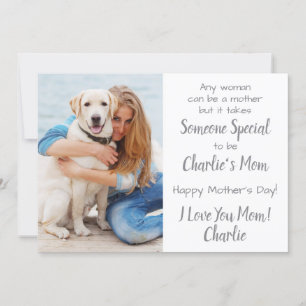 Dog mam Custom Pet Photo Moederdag Feestdagenkaart