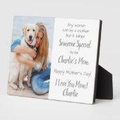 Dog mam Custom Pet Photo Moederdag Fotoplaat (Zijkant)