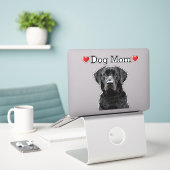 Dog mam Cute Heart Black Lab Animal Car Sticker (Laptop op bureau)