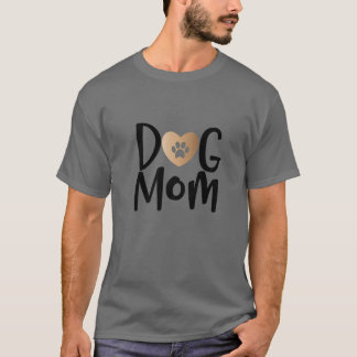 Dog mam Cute Pawprint Ik hou van mijn hond T-shirt