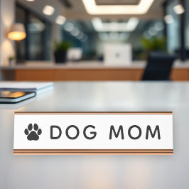 Dog Mam Desk Name Bord Bureau Naambordje