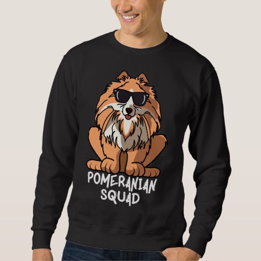 Dog Mam Dog Dad Love R Funny Pomeranian Squad Trui (Voorkant)