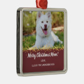 Dog Mam Dog Pap Pet Kerstfeestdag Foto Metalen Ornament (Rechts)