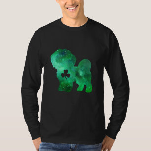 Dog mam Dog St Patrick's Day Shih Poo mam Mannen W T-shirt