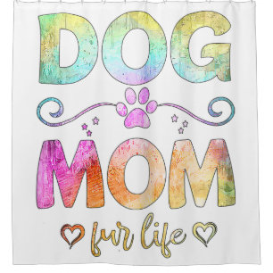 Dog Mam Fur Life Happy Moederdag Best Dog Mam E Douchegordijn