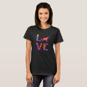 Dog mam German Shepherd Dog Pixel Art T-shirt (Voorkant volledig)