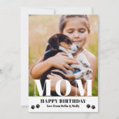 Dog mam Happy Birthday Modern Persoonlijke foto (Voorkant)