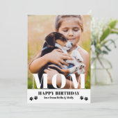 Dog mam Happy Birthday Modern Persoonlijke foto (Staand voorkant)