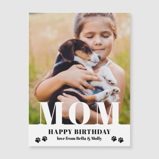 Dog mam Happy Birthday Modern Persoonlijke foto (Voorkant)