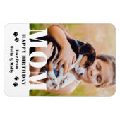 Dog mam Happy Birthday Modern Persoonlijke foto Magneet (Horizontaal)